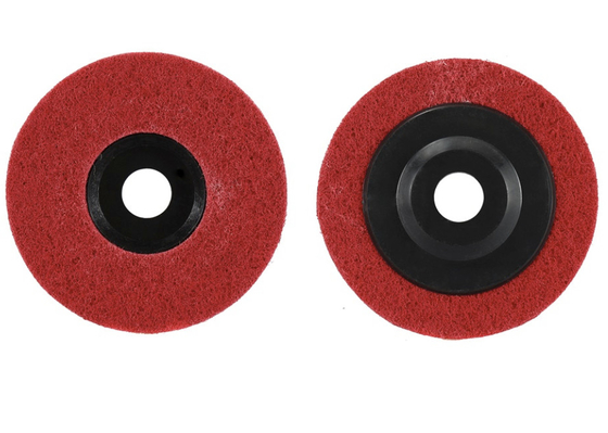 100*11*16mm A/O Non Woven Polishing Wheel Disc Finishing Metal Polishing / Buffing